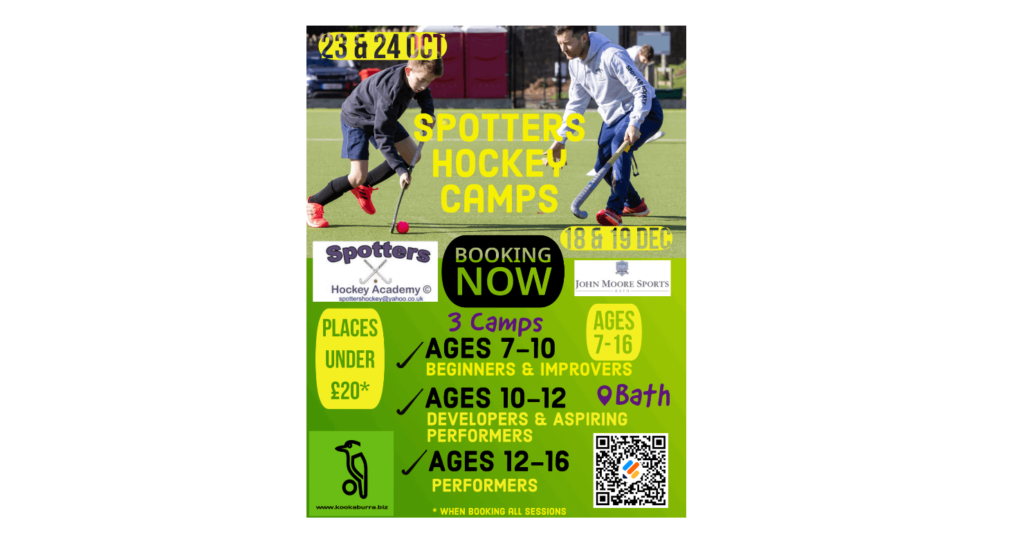Spotters Hockey Academy for October and December dates