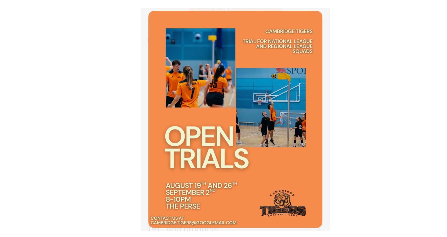 Cambridge Tigers Open Trials - 2026/27 Season