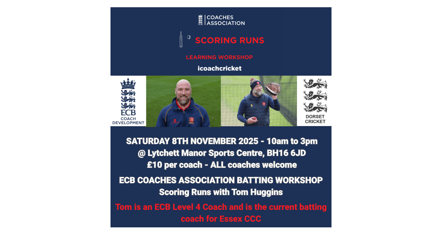 ECBCA Batting Workshop with Tom Huggins from Essex CCC