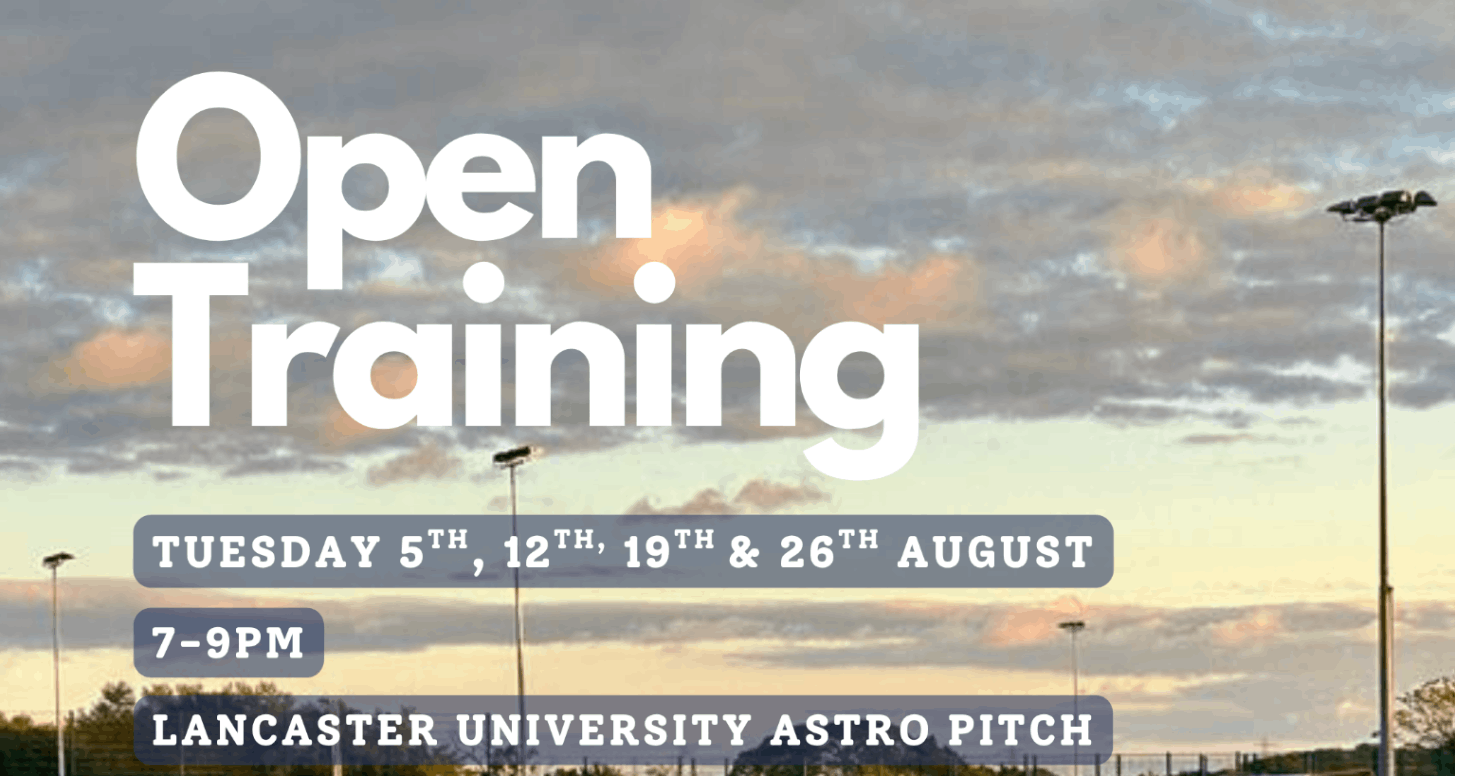 Open Training Sessions running throughout August