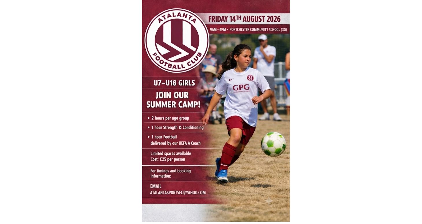 Girls U7–U16 Summer Camp — Friday 14th August 2026