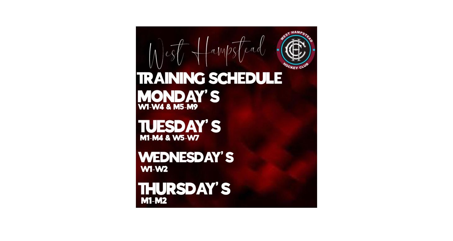 2024 - 2025 Training Schedule